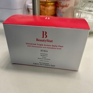 New BeautyStat Universal triple action daily peel facial wipes box of 30
